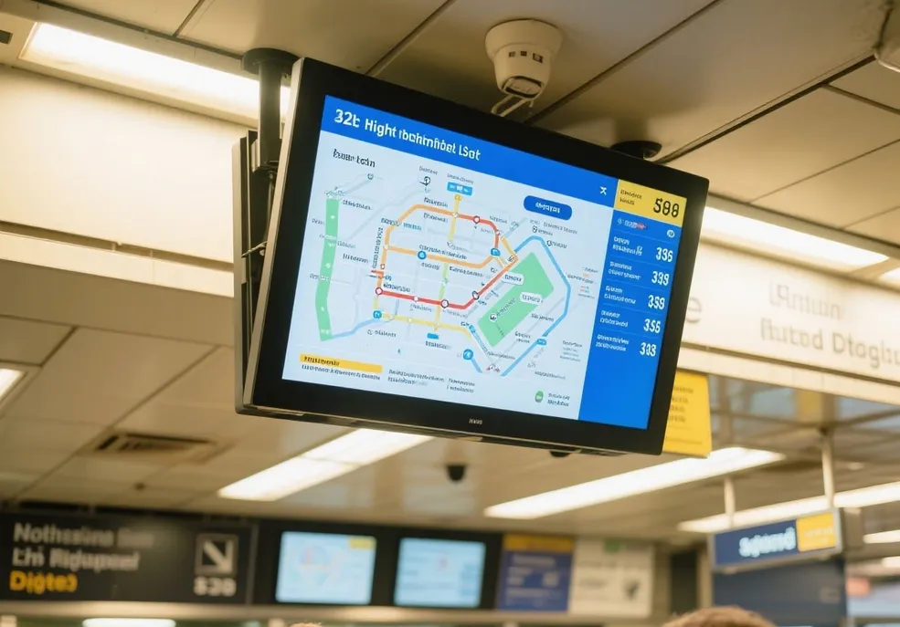 Double-sided passenger display