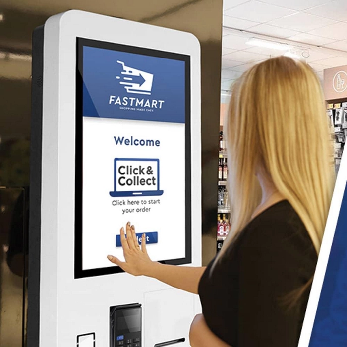 Outdoor Self-Service Touch Screen Kiosk for QSR and Retail