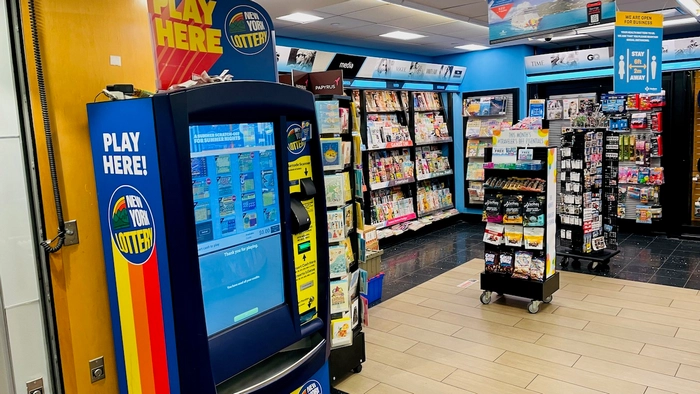 Self-Service Lottery Kiosk for Entertainment and Retail