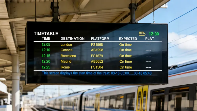 Train passenger information display