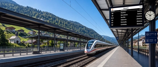 Platform departure board