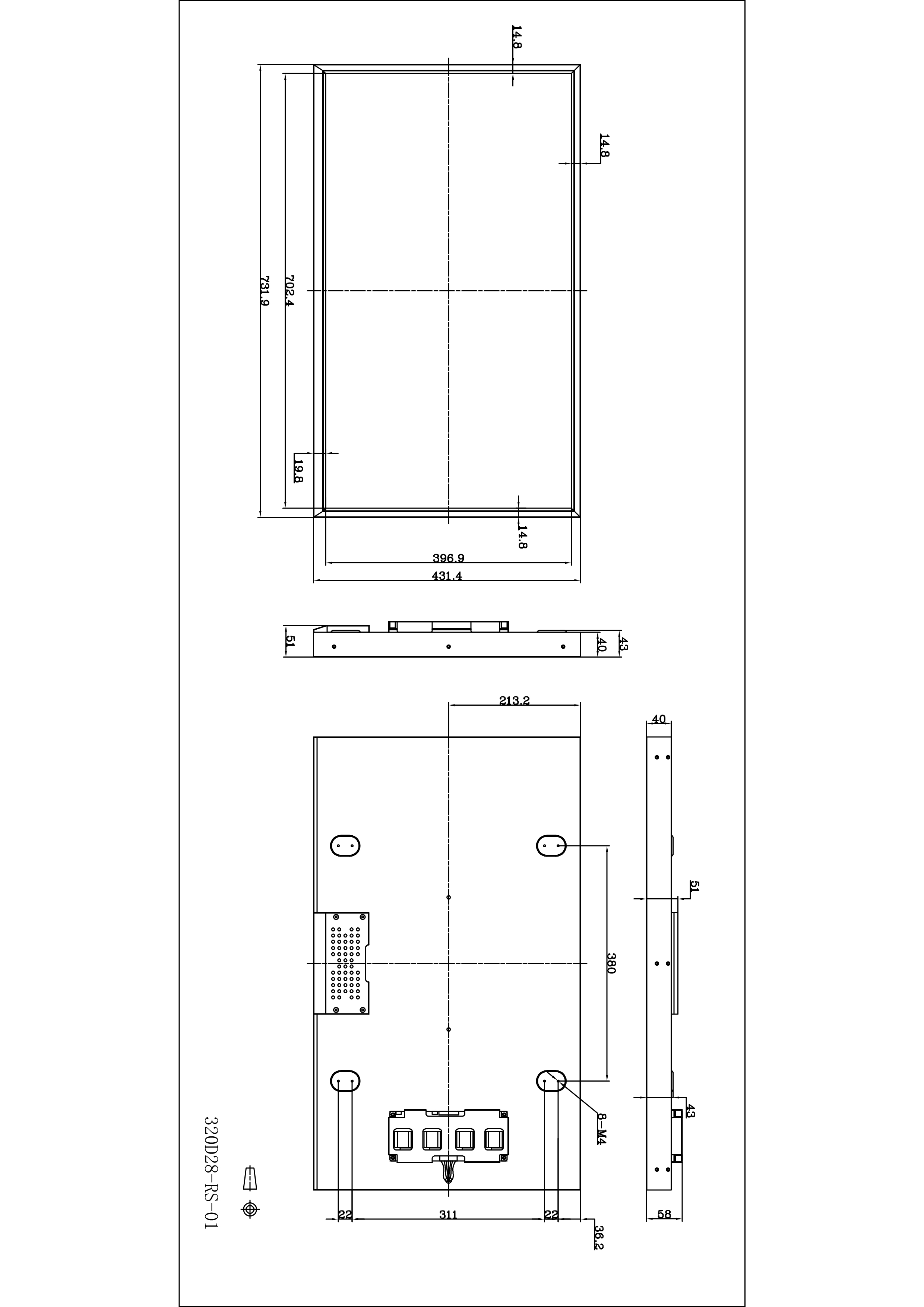 Hot sales 32inch industrial high bright lcd display