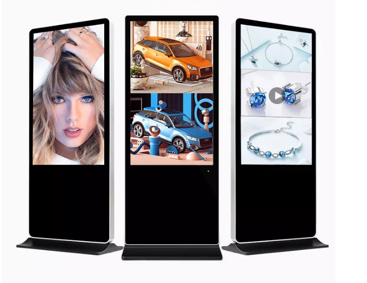 65 Inch Interactive windows Android Free Standing digital display