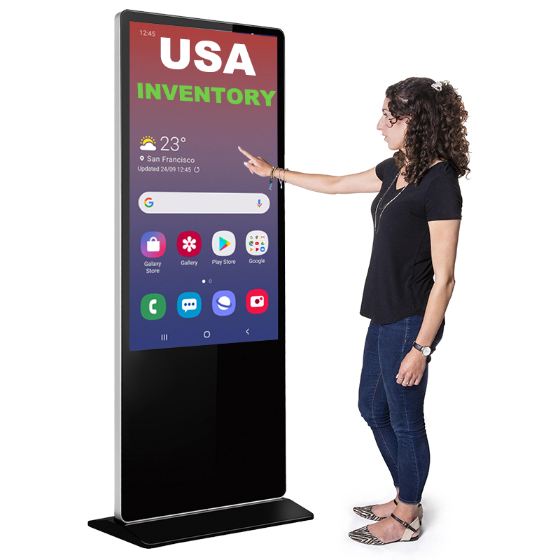 65 Inch Interactive windows Android Free Standing digital display