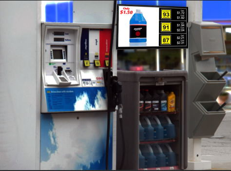 21/32-inch gas station pump top digital display screen
