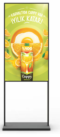 55 inch outside Ultra high brightness window facing display 