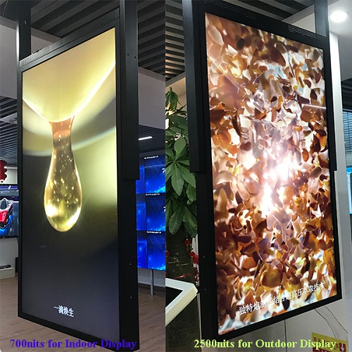 49 inch dual sided advertising window facing display 