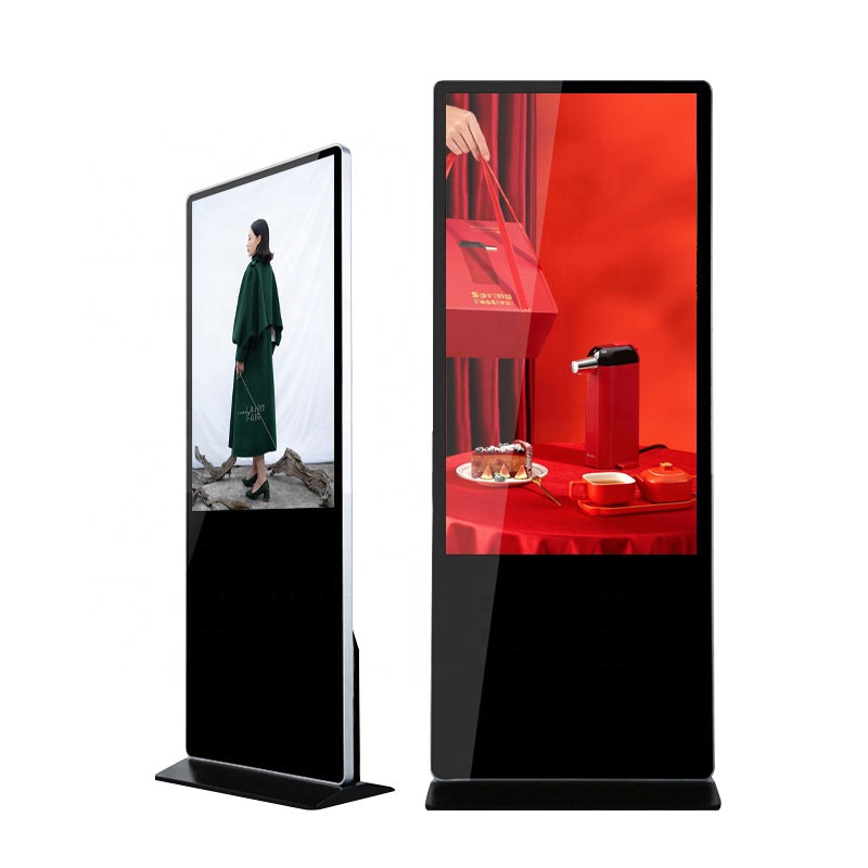  43" dual sided floor standing window facing display 