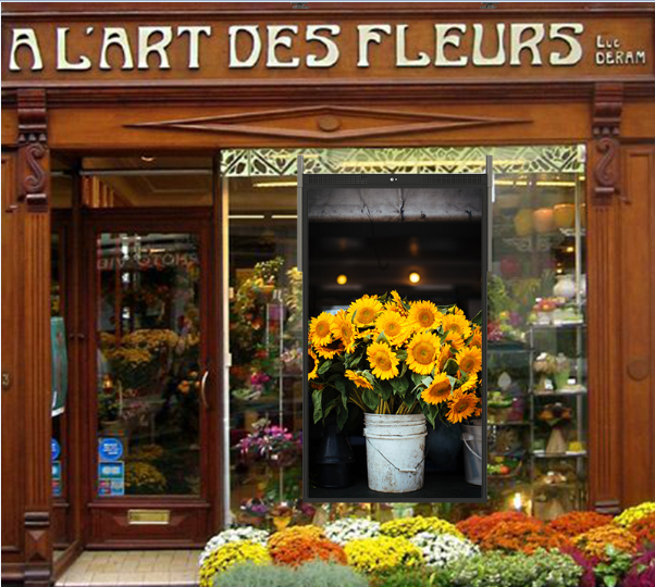 43 inch digital window facing display with 3000nits high brightness