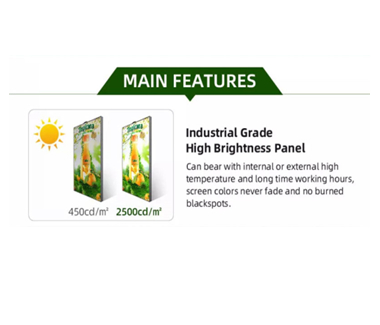 High Brightness Window Facing Monitor Display