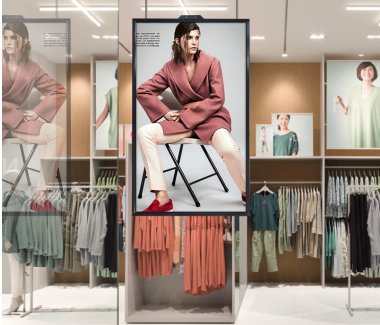 Digital signage window display advertising