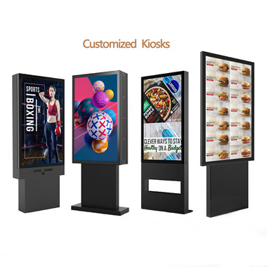  75 inch 4K outdoor window facing Advertising display