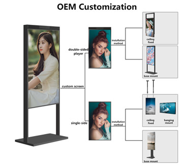 55 inch 2000nit retail window LCD display