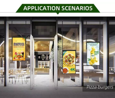 Digital signage window display advertising