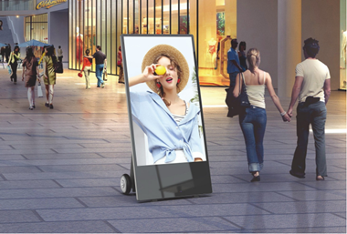 Foldable outdoor waterproof advertising battery powered digital signage