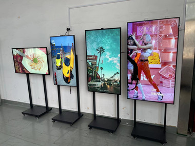 55 inch ultra high brightness window facing display for advertising