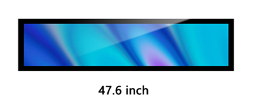 47.6 inch ultra wide stretched LCD Bar with 1500 nits high brightness 