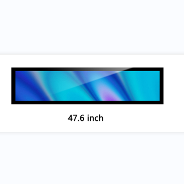 47.6 inch ultra wide stretched LCD Bar with 1500 nits high brightness 