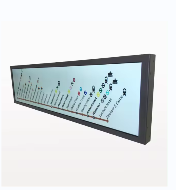 37 inch high brightness stretch LCD bar for passenger information display