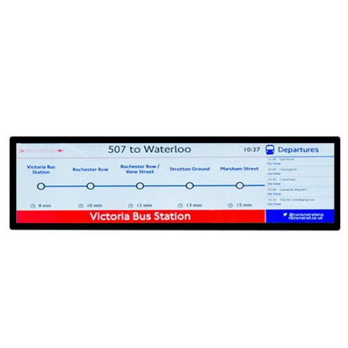 43.8 inch high brightness stretch LCD bar for passenger information display