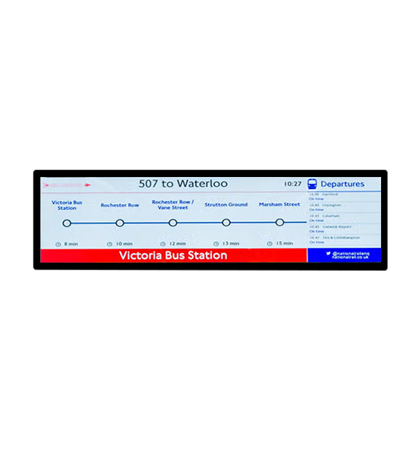 43.8 inch high brightness stretch LCD bar for passenger information display