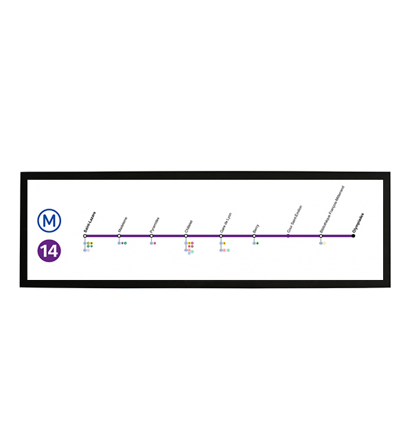 38.5 inch high brightness stretch LCD panel for passenger information 