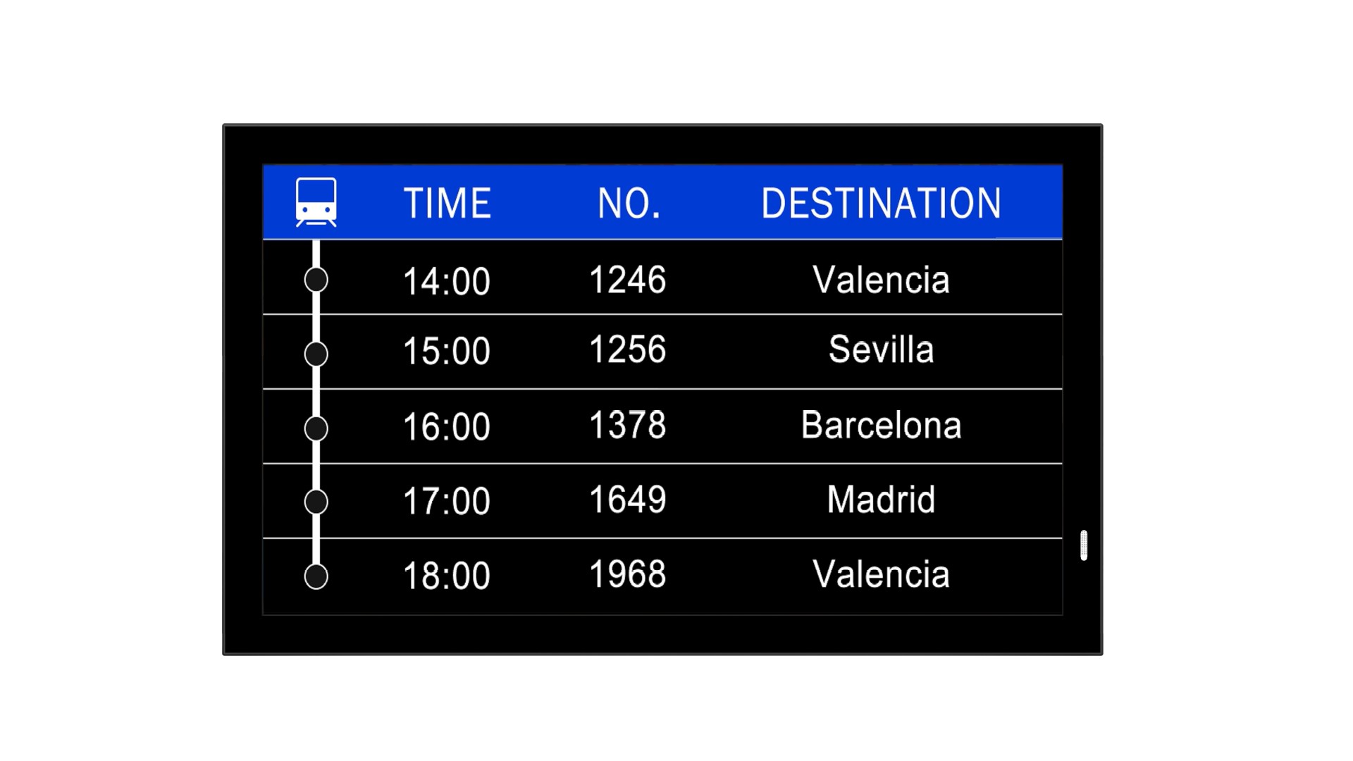 32 inch public transit display for railway and bus information