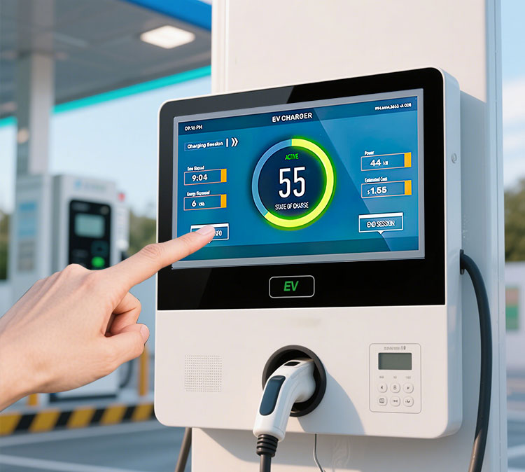 32 Inch Public Parking Lot EV Charging Station Display
