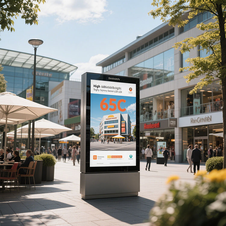 65 Inch Outdoor High Brightness Sunlight Readable LCD Display