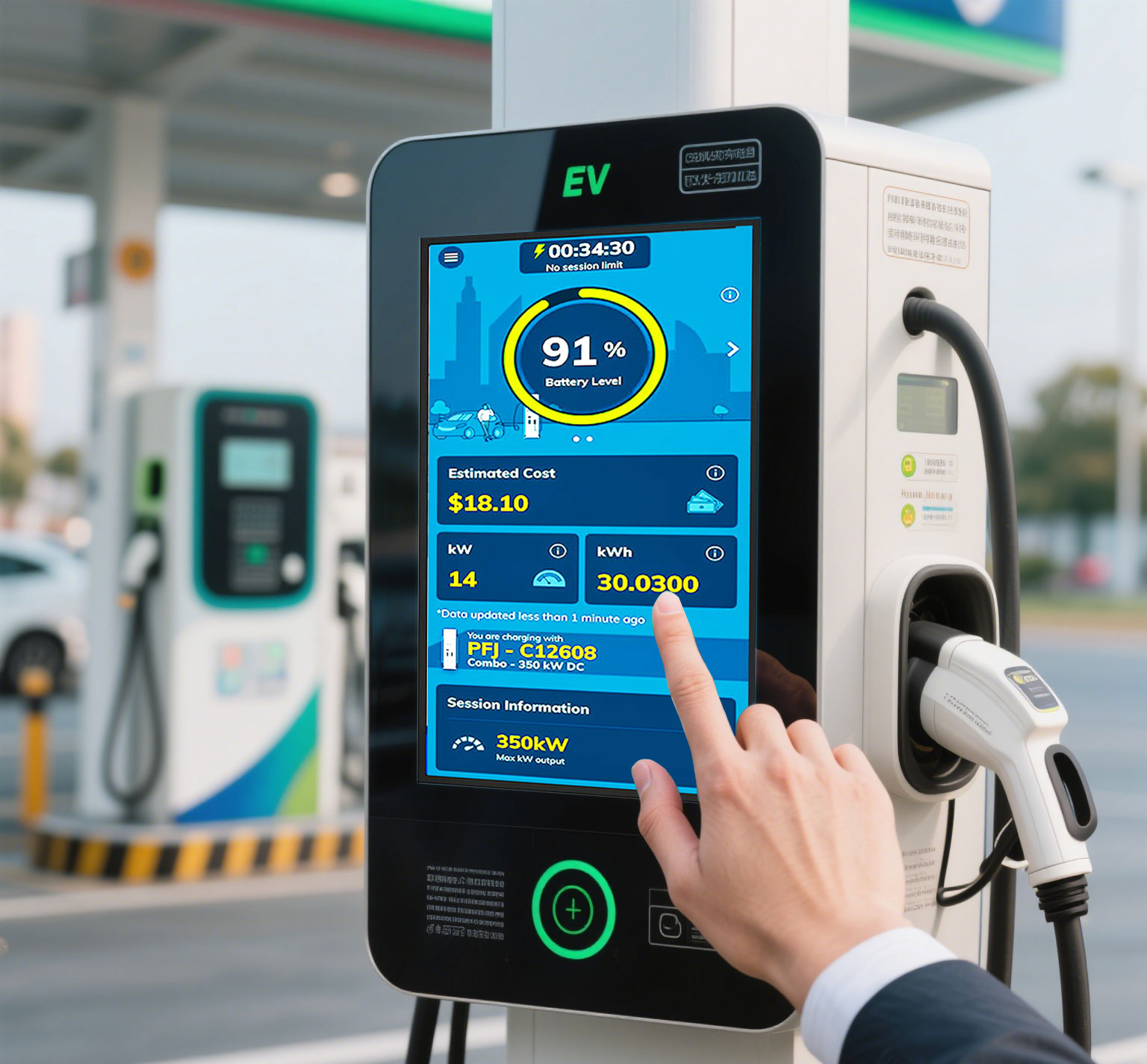 21.5 inch EV Charging Station Digital Display