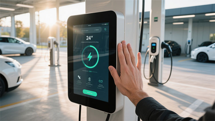 24 Inch Shopping Mall Fast EV Charging Display