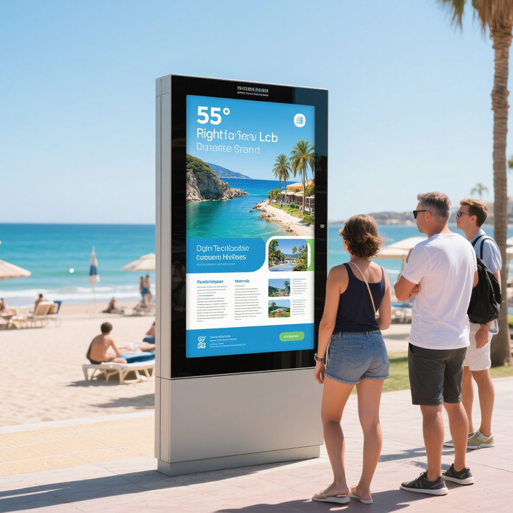 55 inch 3500nits brightness open frame TFT LCD with OCA bonding protective glass 