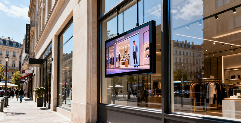 46 Inch high brightness window facing LCD display with 3500 nits brightness