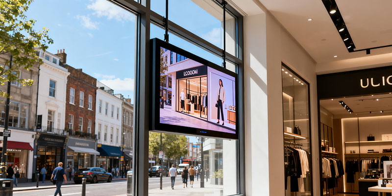 46 Inch high brightness window facing LCD display with 3500 nits brightness