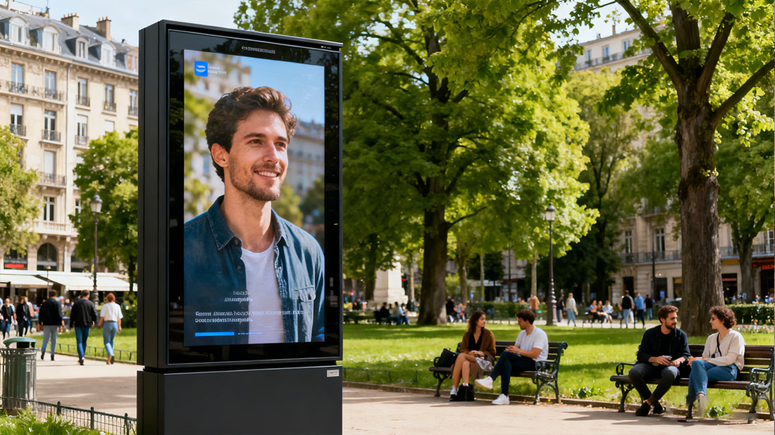 43 Inch Outdoor Waterproof Air Cooled Advertising Display