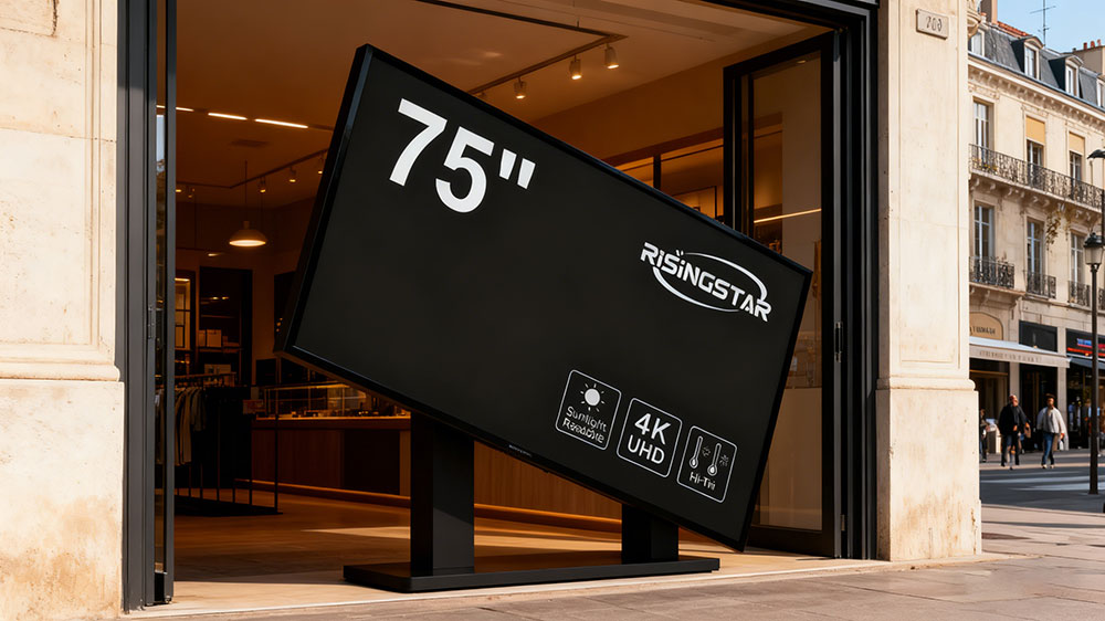 75 Inch Ultra High Brightness Window Digital Display 