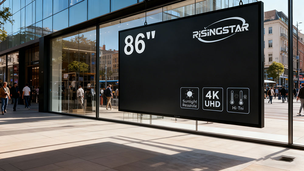 86 Inch ultra Thinner Window Digital Signage Display
