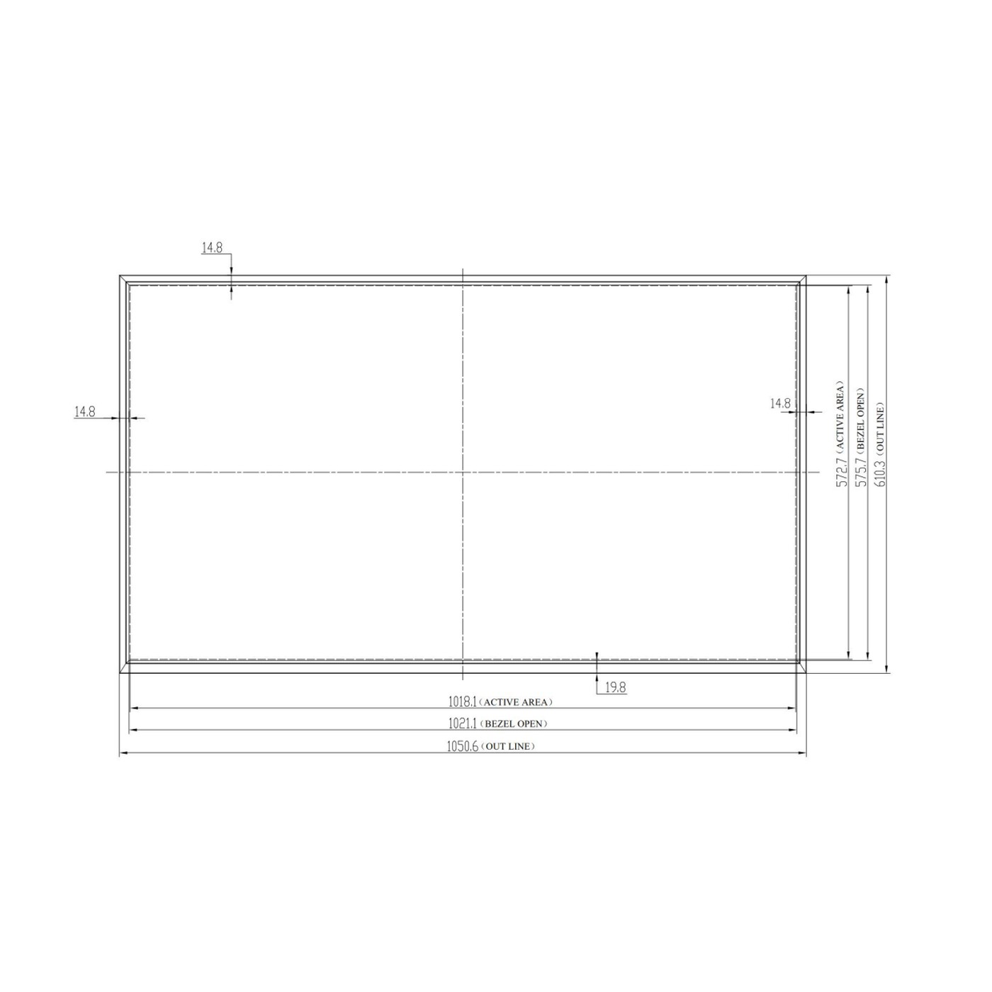 RS460HVN-GD20 46" 2000 Nits High Brightness Panel