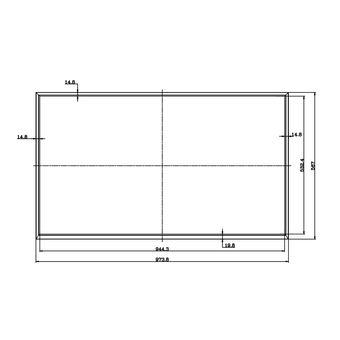 RS430FHB-GD20 43" 2000 Nits High Brightness Panel