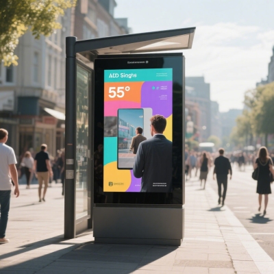 55 inch outdoor digital signage display with ultra high brightness