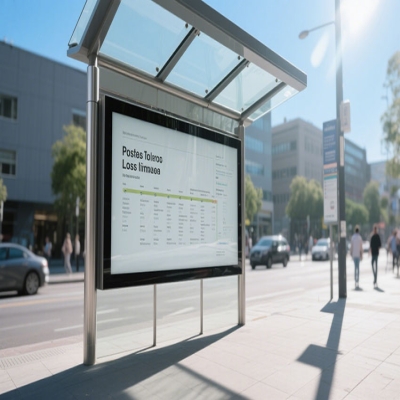 Outdoor Waterproof High Brightness LCD Display for Bus Stop Information