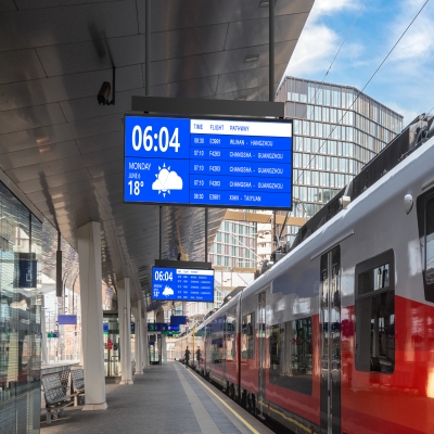 105 inch ultra large size bar type high brightness passenger information LCD display