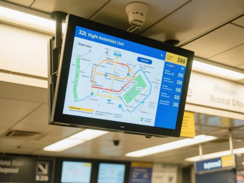 Passenger Information LCD Displays: Custom-Sized Panels for Transit Integration