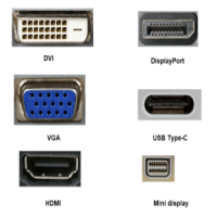 what’s the difference between VGA, DVI, HDMI, DisplayPort, Mini DisplayPort and USB Type-C