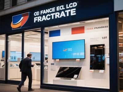 What certification is required for window facing displays sold in France