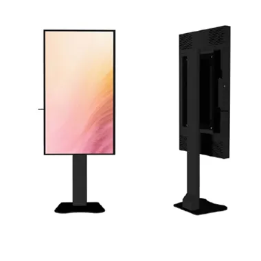 qled 4k 32inch outside floor standing window facing display
