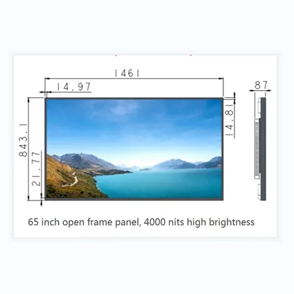 rs133han-ge10 high brightness open frame lcd panel
