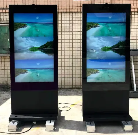 65 inch outdoor ip65 free standing lcd display