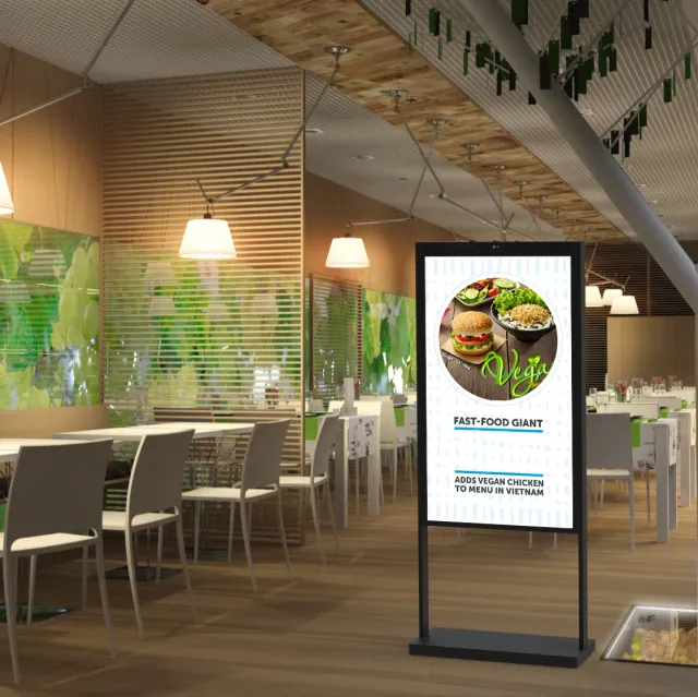 semi-outdoor window display large advertising screen