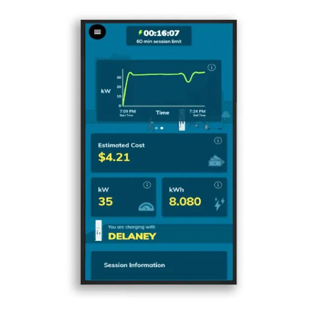 24 inch shopping mall fast ev charging display